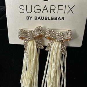 Sugarfix bow and tassel statement earrings